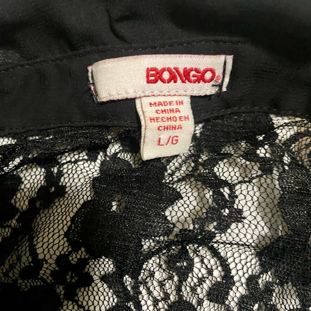 Bongo Lace Sheer Collared Buttoned-Down Sleeveles… - image 5